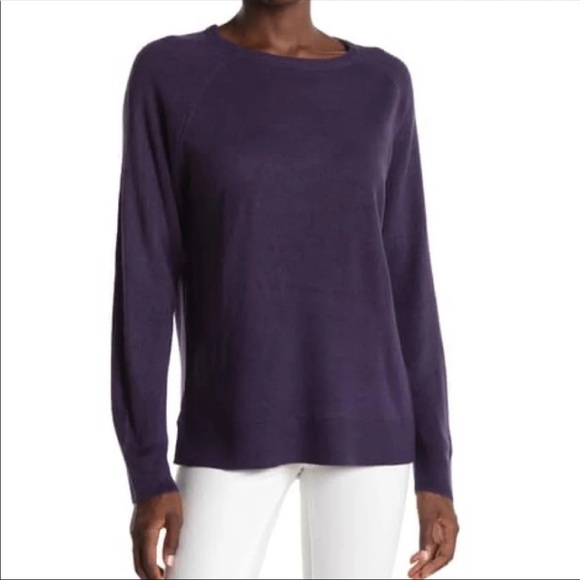 NEW Sweet Romeo Modern Girl Crew Neck Sweater Grey Stone Blue Size Small - Picture 1 of 4